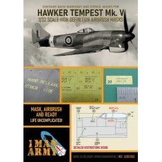 1/32 Hawker Tempest MKV Airbrush Paint Masking