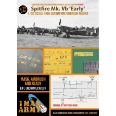1/32 Spitfire Mk. Vb Early Basic Markings and Stencil Masks for Kotare kit
