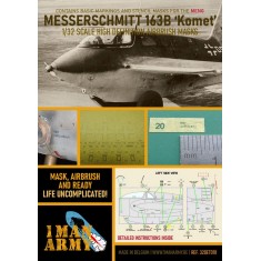 1/32 Messerschmitt ME 163 Komet B Airbrush Paint Masking for Meng kits