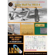 1/32 Focke Wulf Fw190 A-4 Markings and Stencil Masks for Zoukei Mura kits