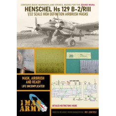1/32 Henschel Hs-129 B2/RIII Paint Masking for Zoukei Mura kits