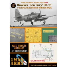 1/32 Hawker Sea Fury FB.11 Basic Markings and Stencil Masks for DBMK kit