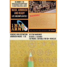 1/35 US Stars 3"- 36"inch Star Markings Masking