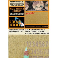 1/35 German Turret Numbers Full Fonts