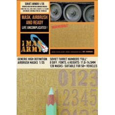 1/35 Soviet Turret Numbers Masking (4 heights 11.0mm-14.5mm)