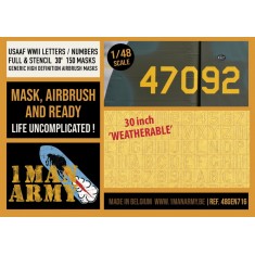 1/48 WWII USAAF Letters/Numbers Full/Stencil 30' Generic Masks