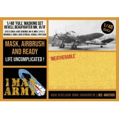 1/48 Bristol Beaufighter Mk. VI/IF Full Masking Set for Revell kits