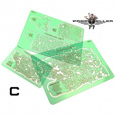 Airbrush Stencil Set C (5pcs)