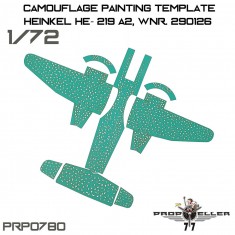 1/72 Heinkel He 219A-2 WNr.290126 Camouflage Painting Template for Hobby 2000 Kit