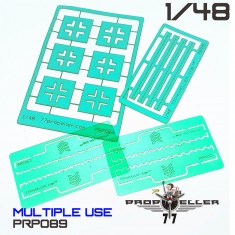 1/48 Luftwaffe Balkenkreuze Late Wing Walkway and Wavelet Template Set