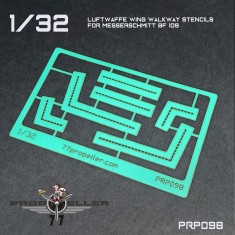 1/32 Luftwaffe Wing Walkway Stencils for Messerschmitt Bf 109