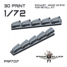 1/72 Arado Ar 240 Exhausts Variant 1 for Revell Kit