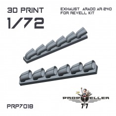 1/72 Arado Ar 240 Exhausts Variant 2 for Revell Kit
