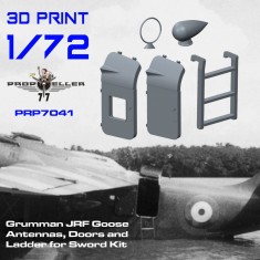 1/72 Grumman JRF Goose Antennas, Doors and Ladder for Sword Kit