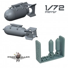 1/72 US 1000lb Bombs for A-36 Apache and P-51B/C