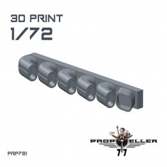 1/72 Ilyushin IL-2 Exhausts for Smer Kit