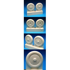 1/32 Messerschmitt Bf 109G Wheels - Ribbed Hub, Ribbed Tyre for Hasegawa/Trumpeter/Revell