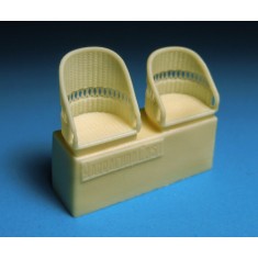 1/48 WWI British Wicker AGS Seats Set without Seat Belts (2 Seats)