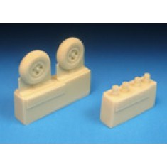 1/72 Supermarine Spitfire VIII/IX/XVI 4 Slot Block Tread Mainwheels for Eduard kits