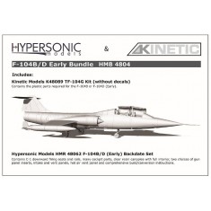 1/48 F-104B/D Early Bundle: Hypersonic Conversion set (HMR 48062) and Kinetic TF-104G kit