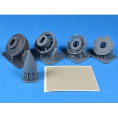 1/48 F-86A J47 Engine Front Correction set for ClearProp kit