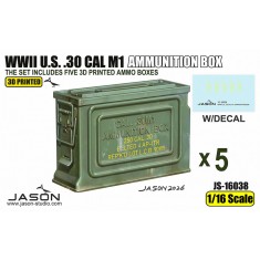 1/16 WWII US .30 Cal M1 Ammunition Box (5pcs)