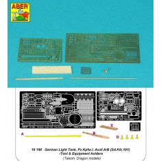 1/16 PzKpfw. I, Ausf.A/B (Sd.Kfz. 101) Tool and Equipment Holders for Takom/Dragon kits