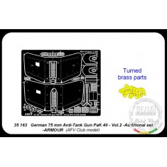 Photo-etched Armour for 1/35 German 75mm Anti-tank Gun PaK 40 for AFV Club kit
