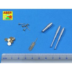 1/35 Soviet Tank T-35 1938/1939 Barrels Set (1x 76.2mm KT-28,2x 45mm 20 K,6x 7.62mm MG DT)
