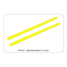 Brass Flat Rods (1.5x1.0mm, length 245mm, 2pcs)