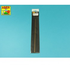 Brass Square Rods (diameter: 1.0mm, length: 245mm, 2pcs)