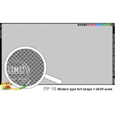 Engrave Plate (140mm x 77mm) - Modern Type 5x5 Strips for 1/24 & 1/25 scale