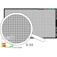 Photo-etched Net 1.3mm x 1.3mm (Net Dimension without frame: 75mm x 42mm)