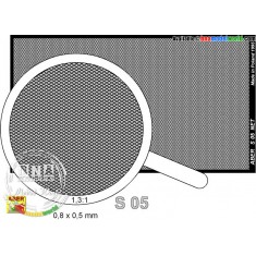 Photo-etched Net 0.8mm x 0.5mm (Dimension without frame: 75mm x 42mm)