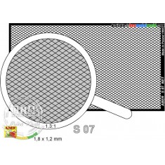 Photo-etched Net 1.8mm x 1.2mm (Net Dimension without frame: 75mm x 42mm)