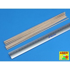 Wood Round Rods (10pcs, Diameter: 3mm, Length: 250mm)
