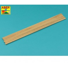 Wood Round Rods (Diameter: 5mm, length: 245mm, 6pcs)