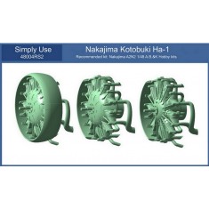 1/48 Nakajima A2N2 Kotobuki Ha-1 Engine w/Exhaust Type #2 for A.B.&K kits