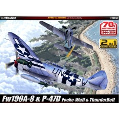 1/72 Thunderbolt P-47D & Focke-Wulf FW190A-8 (2in1) D-Day 70th Anniversary 1944 Limited