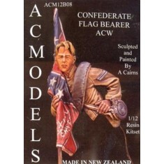 1/12 Confederate Flag Bearer, ACW (1 Resin Bust)