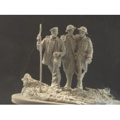 Figurines CELLOSE 1:32 Soldats Et Infirmiers Français - Seconde Guerre Mondiale - Rare