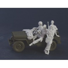 1/35 Mercenaries in Africa Set #2 for Willys Jeep (4 Figures w/Optional Heads+Jeep Tarp)
