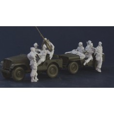 1/35 Mercenaries in Africa Set #3 (8 Resin Figures w/Optional Heads+Jeep Tarp)