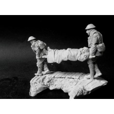 54mm Scale Allied SB Team: Transport of Wounded (3 figures w/stretcher & base)