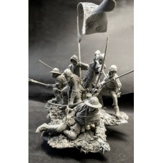 75mm Battle of Towton 1461, Wars of the Roses (6 figures with Base)