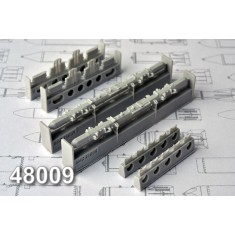 1/48 MBD2-67U Multiple Bomb Racks (2 Racks & 4 100kg Sab-100MN Bombs)