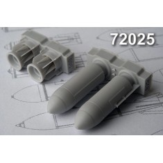 1/72 RBK-500 Ptab-1500kg Cluster Bomb Loaded (2pcs) w/Heat Submunitions