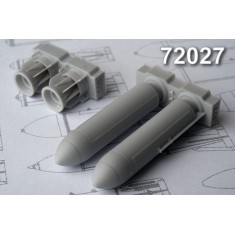 1/72 RBK-500 Ao 2.5Rtm 500kg Cluster Bomb Loaded (2pcs) w/Fragmentation Submunitions