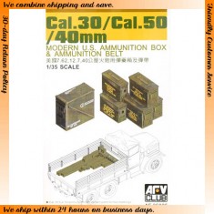 1/35 Cal.30 & Cal.50 40mm Modern US Ammo Boxes & Ammunition Belt