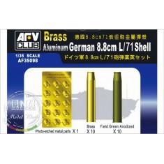 1/35 German 8.8cm L/71 Brass Shell Set
